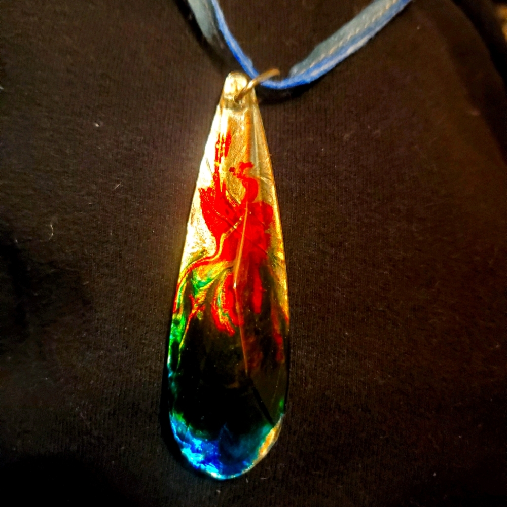 Gorgeous handmade acrylic pendant